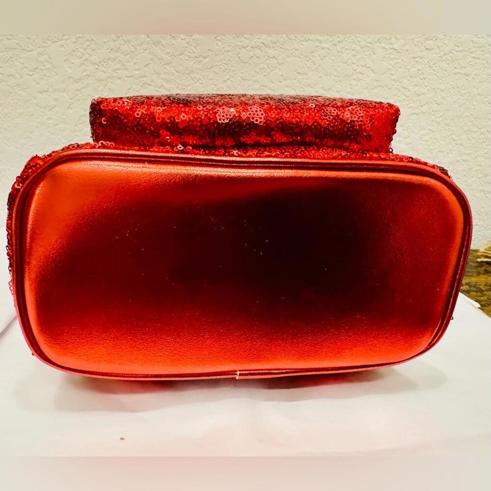 Loungefly Red Sequin Backpack With Bow - image 7